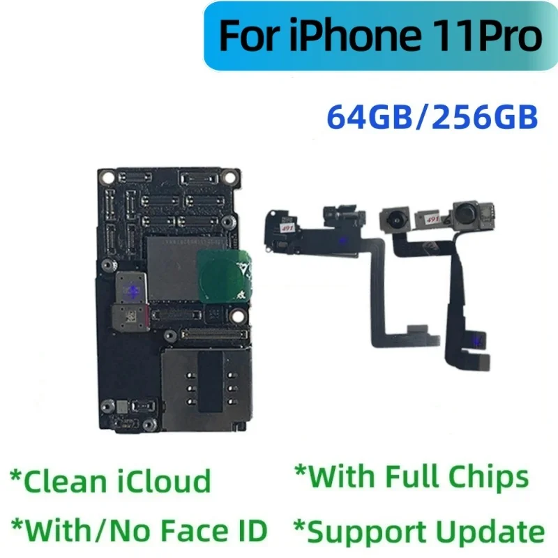 100% 잠금 해제 메인보드 iPhone 11 Pro Max용 iCloud 청소(얼굴 ID 포함) 작동 마더보드 지원 iOS 업데이트 로직 보드 플레이트