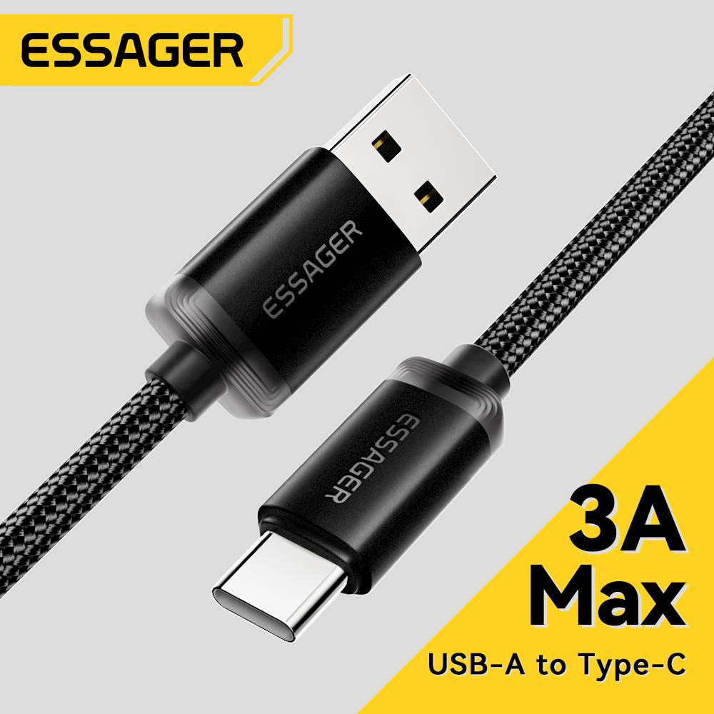 Essager 3A USB Type C Cable For iphone 15 Realme Huawei P60 Fast Charging Wire USB-C Charger Data Cord For Samsung Oppo Xiaomi