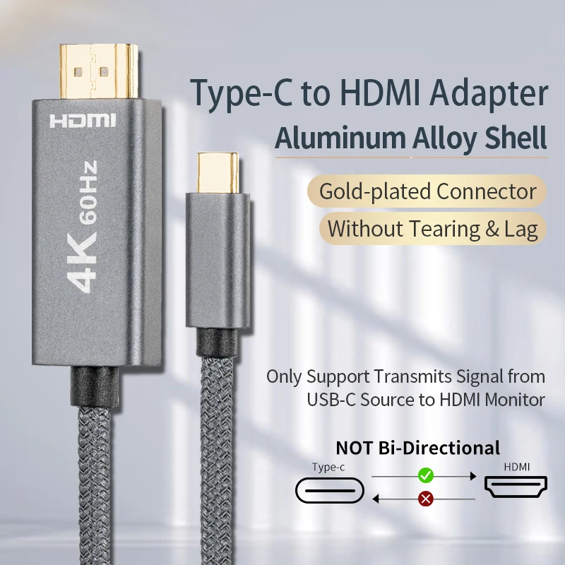 Unnexhaus- Câble USB C vers HDMI, 8K, 60Hz, 4K, 144Hz, type-c, adaptateur  Thunderbolt 4, téléphone, ordinateur portable vers TV, Macbook, Samsung -  AliExpress