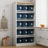 Modern Multi-layer Kitchen Cabinet Home Furniture Storage Cabinet Dining Sideboard Living Room Floor Tableware Electrical Racks 6