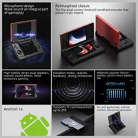 Anbernic – Console de jeu vidéo RG DS, double écran IPS de 4.0 pouces, Android 14, prise en charge de l'application double sur les écrans divisés et la puce de commutation Hall 4