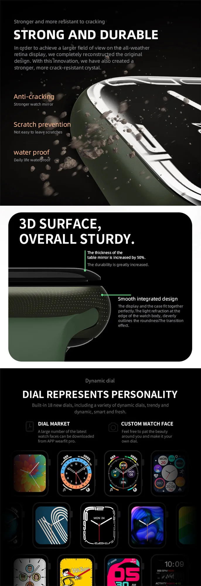 HW37 Series 7 Smart Watch Language Call Blood Sugar Monitoring Caller Information Reminder Music Sports Watch PK W27 Iwo 13 W37