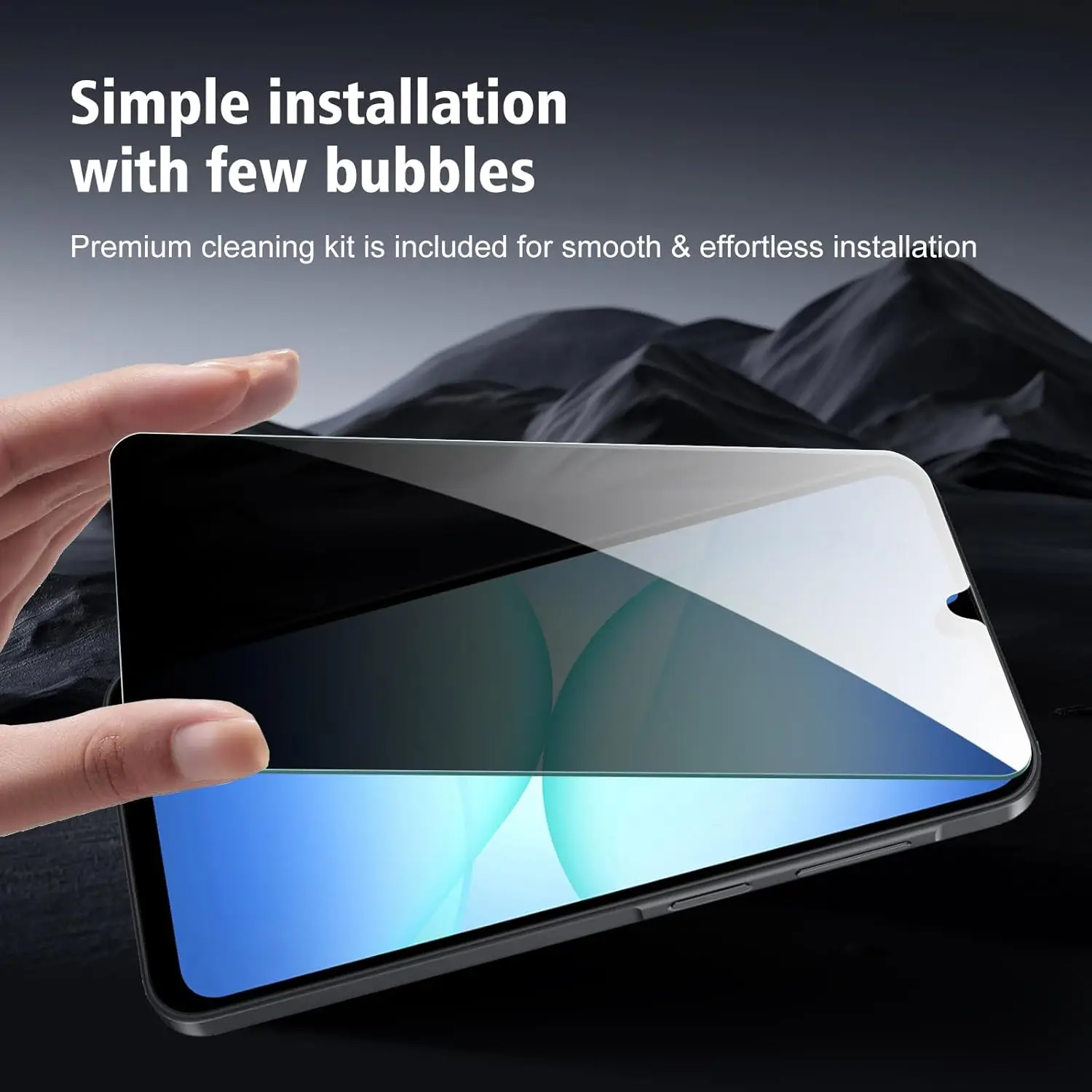 Anti-Spy Tempered Glass Privacy Screen Protector for Smartphones (1-4 Pack)
