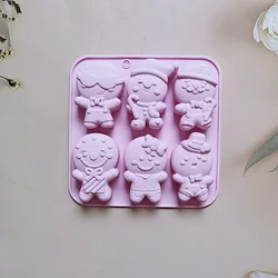 Festive Gingerbread Man Silicone Mold for Holiday Baking and Crafts (014purple)