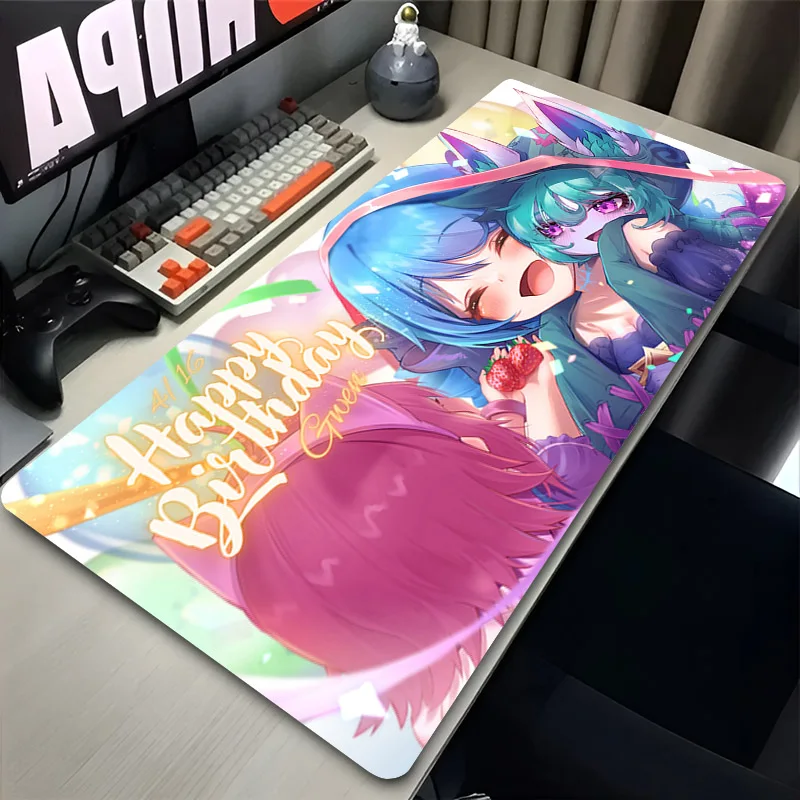 

Hot Gaming Mouse Pad League of Legends Annie Mousepad Laptop Gamer Keyboard Pads Rubber Desk Mat Large Anti Slip Anime Mouse Mat