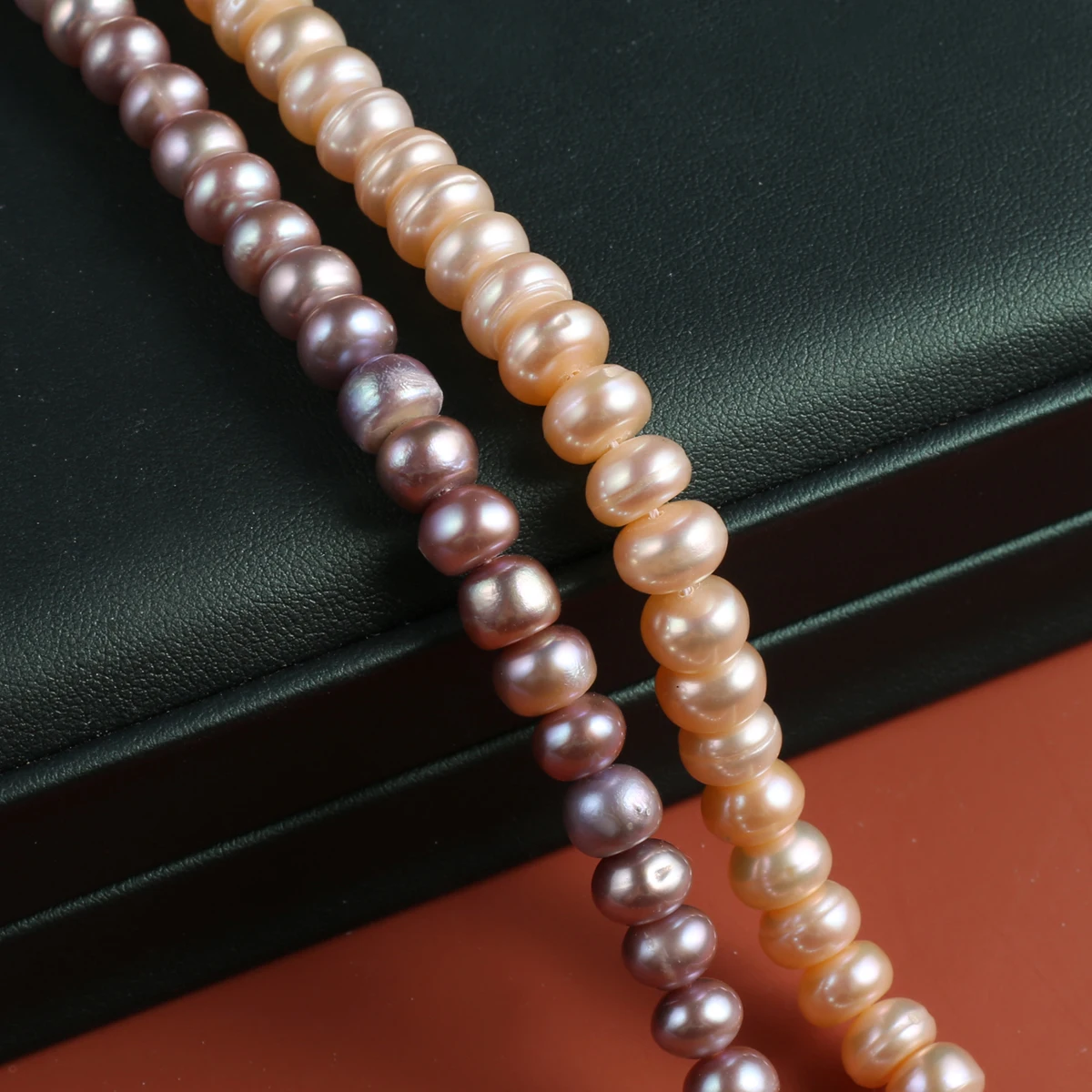 Natural Freshwater Pearl Flat Beads Purple Orange Loose Spacing Pearl Jewelry DIY Making Necklace Bracelet Accessories Gift