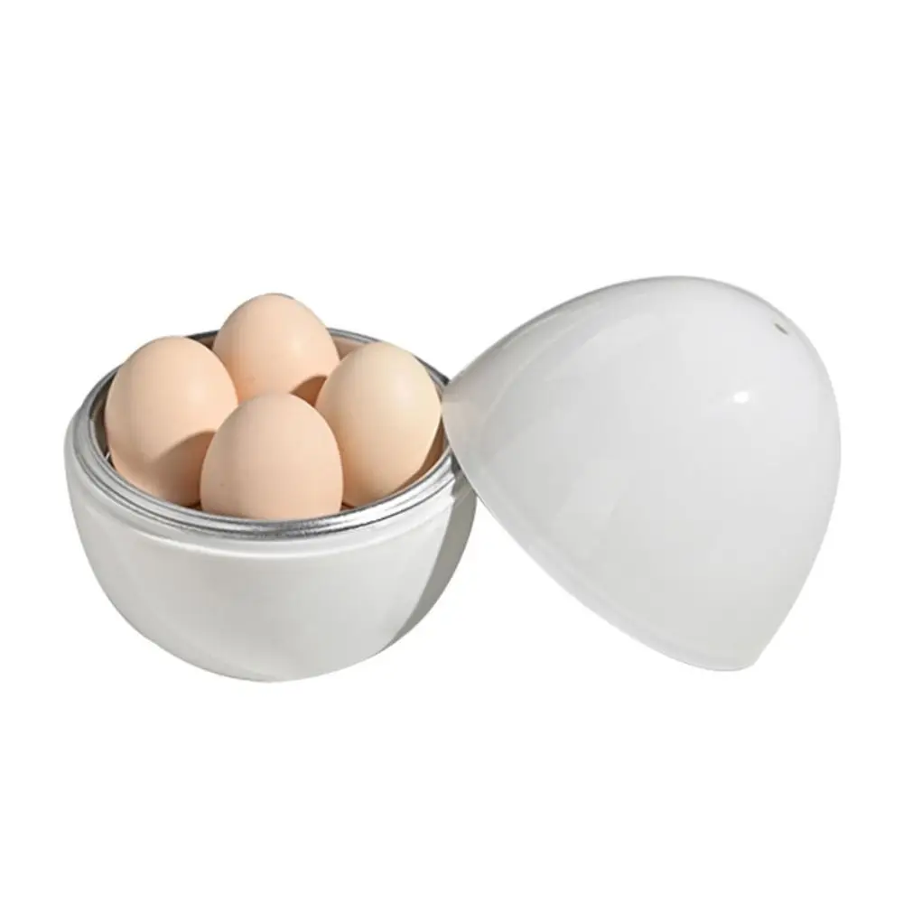 Description Picture 5 of itemMultifunctional 4 Grids Egg Shape Microwave Egg Steamer Professional White Microwave Boiled Egg Maker Quick Egg Cooker Breakfast