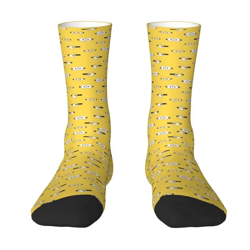 Minions Manga Mens Crew Socks Unisex Cute 3D Printing Cartoon Minion Dress Socks