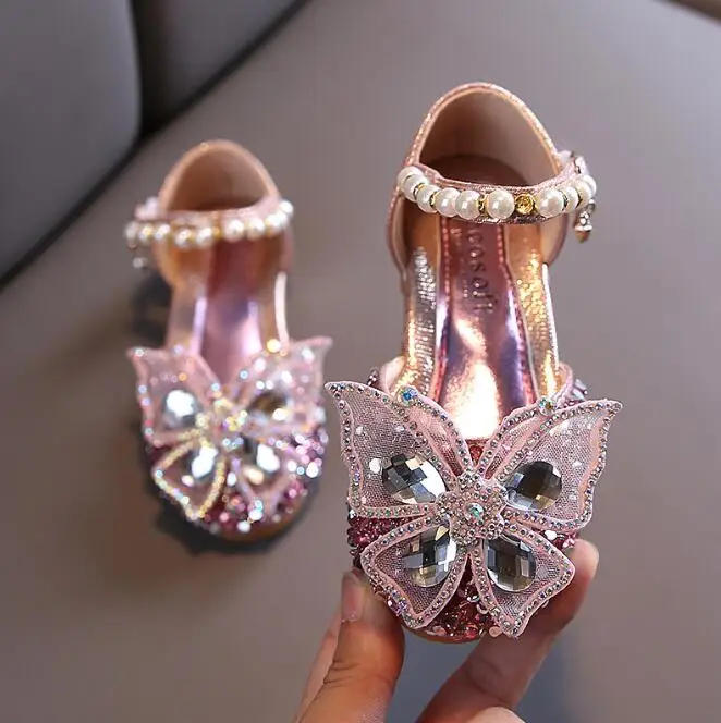 Bow sandals pink