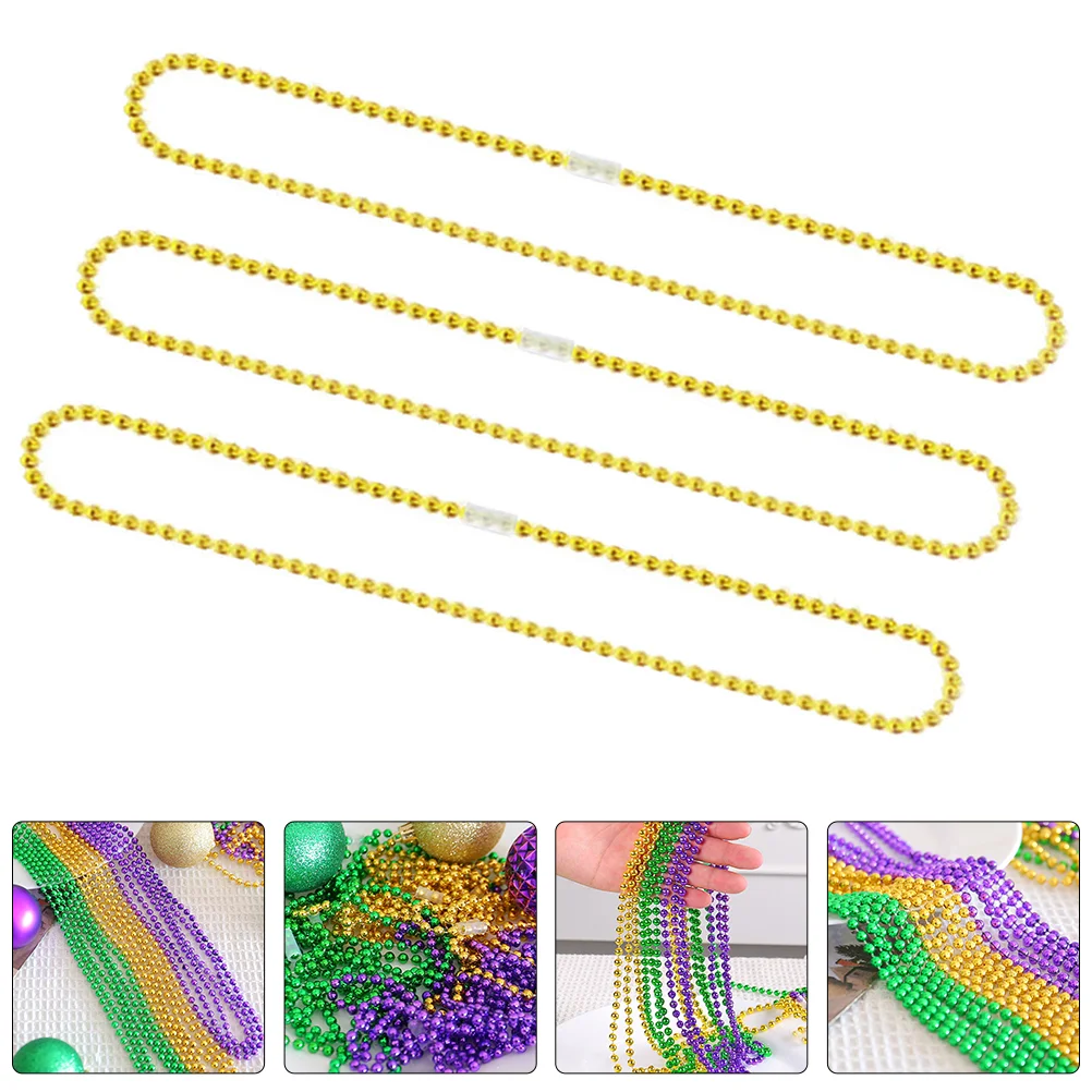 

10pcs Beads Necklaces Carnival Neck Chains Carnival Party Beading Necklaces