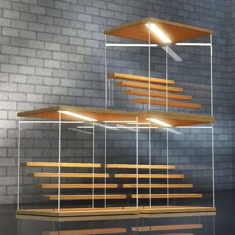 

And Car Boxes With Colors Lights, 3 Souvenirs Display, Toys, for Cases Acrylic Storage Models, Dust