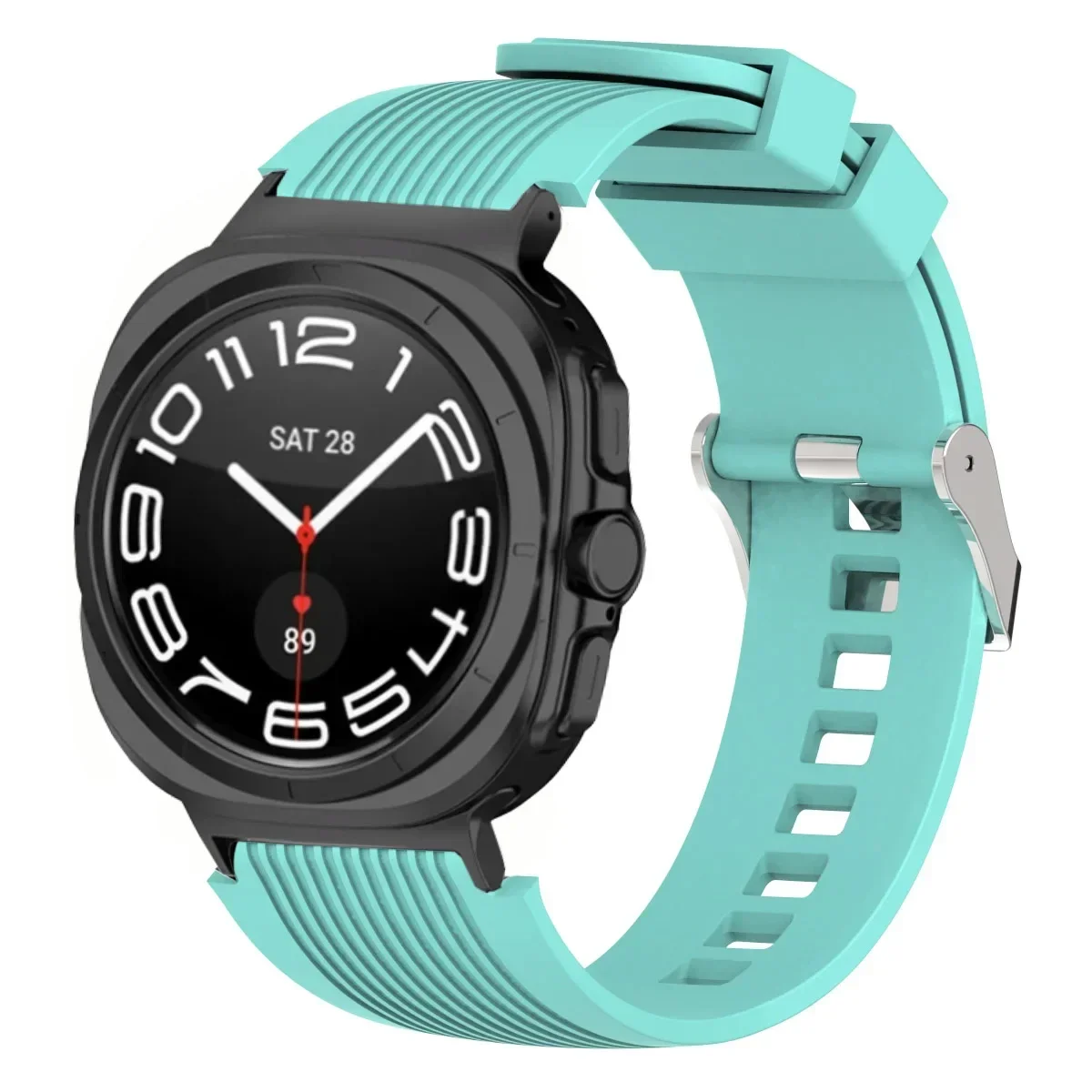 Stripe Texture Soft Silicone Watch Strap - Enhanced Replacement Wristband Accessory