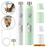 Electric Dog Nail Grinder Pet Nail Clipper USB Rechargeable Pet Nail Trimmers Painless with Polisher Wheel for Small/Large Pets