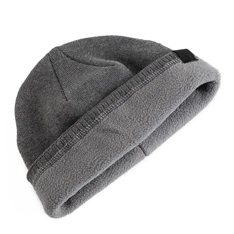 New Men Winter Hats Outdoor Ski Beanie Cap Casual Snow Label Decor Winter Knitted Hats