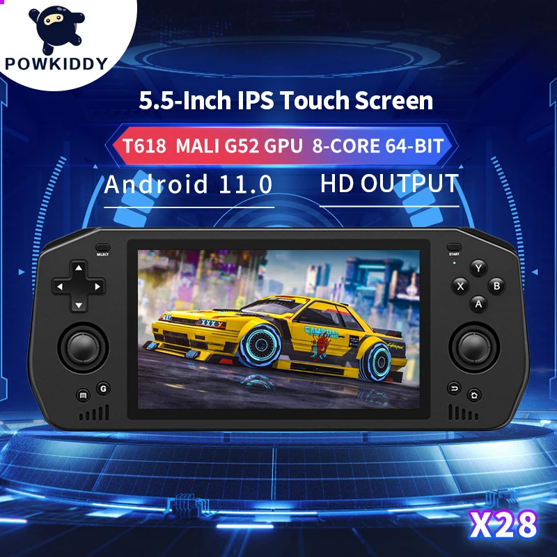 Powkiddy X28 Android 11 Portable Video Player T618 5.5 inch