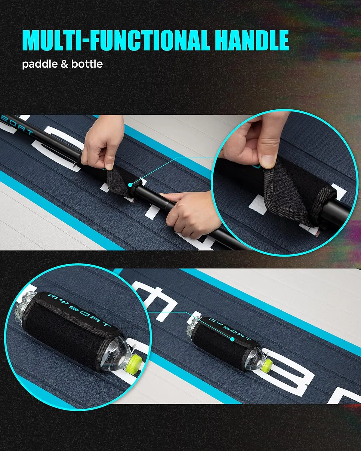 11'6"&times;34"&times;6" Paddle Board, Stand Up Paddle Board for Fishing, Sup Board with 3 Removable Fins, Dual Bungee