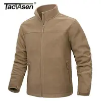 TACVASEN Winter Fleece Jackets Mens Full Zip Stand Up Work Jacket Coats Zipper Pockets Hiking Jacket Outdoor Windbreaker 1