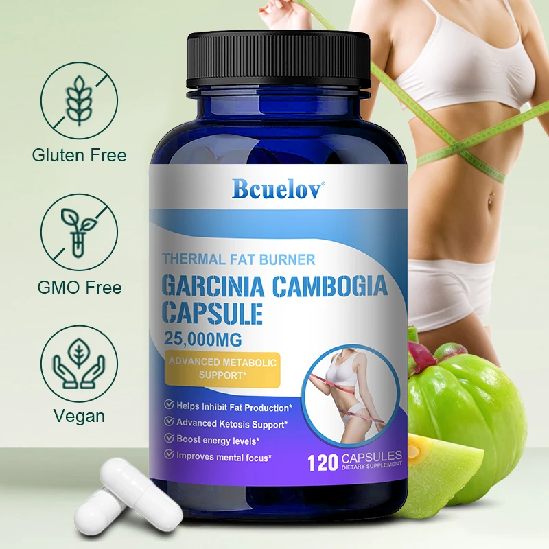 

Garcinia Cambogia Capsules Fat Burning&Cellulite Burner Detox Weight Loss Mood Sleep Quality Skincare Beauty Health Fitness