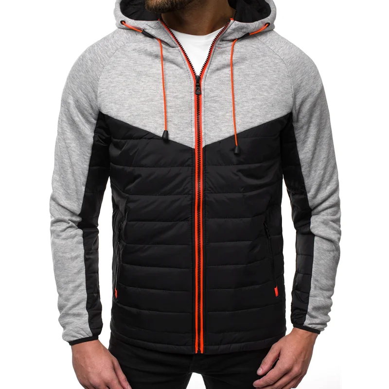 

Men Jacket Brand New Waterproof Hoodie Patchwork Warm Winter Coats Thicken Zipper Male Spring Autumn Outerwear