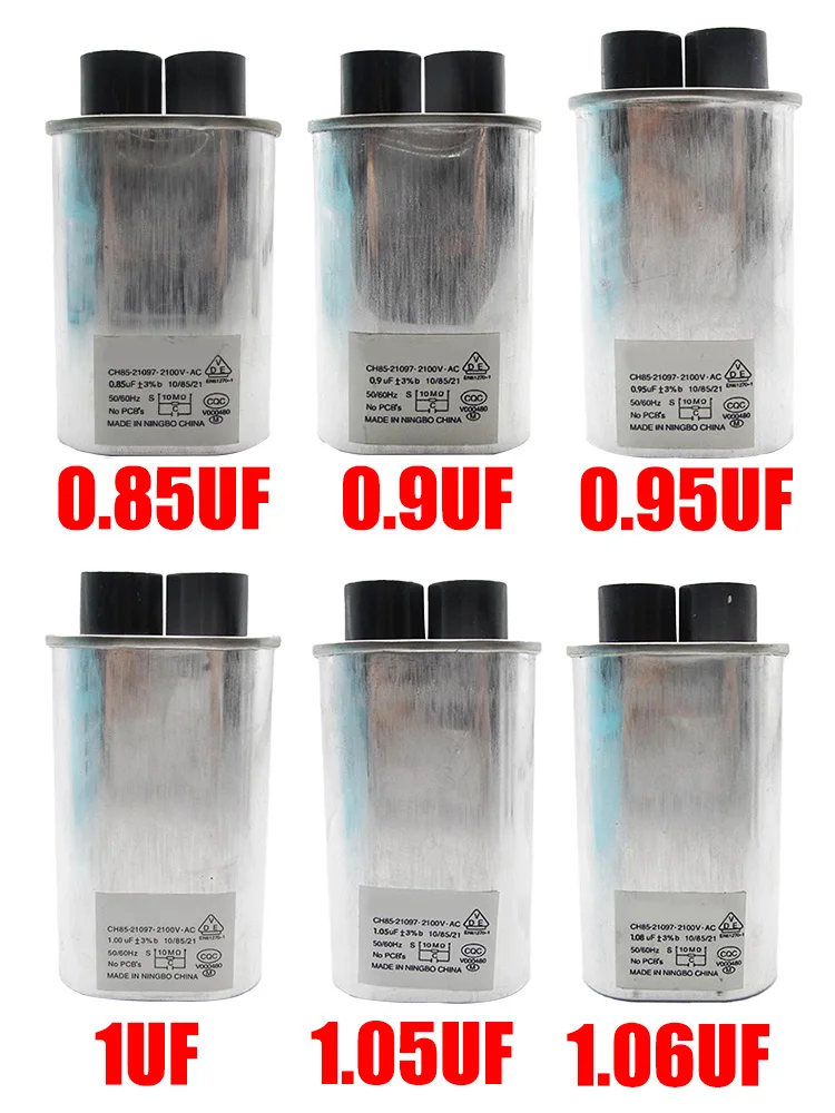 Microwave Oven High Voltage Capacitors 0.85uF / 0.9uF / 0.95uF 1.05uF 1.08uF Kitchen Appliance Microwave Oven Parts