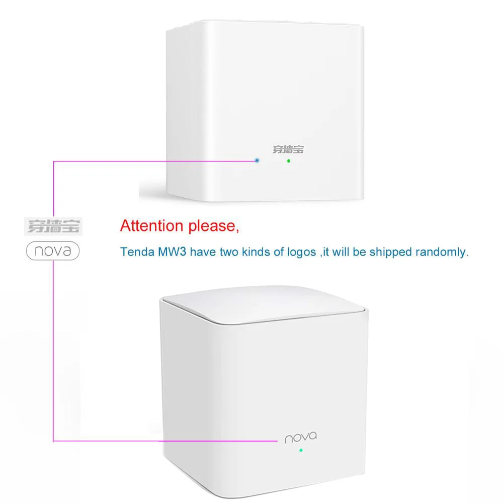 Tenda MW12 Tri-Band Whole Home Mesh WiFi System Gigabit Routers Seamless High Performance Wireless Covers 8 Rooms 120 Devices