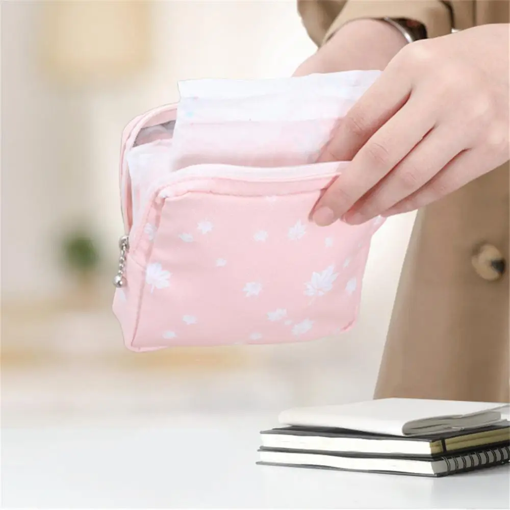 Travel Cute Tampon Holder Zipper Makeup Storage Sanitary Napkin Bag Coin  Purse Storage Bag Sanitary Pads Bag 2 