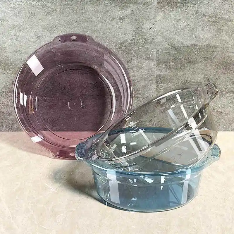 Transparent Kitchen Sink Laundry Basin Hanging Foot Bath Buet Plastic Household Items Easy to Clean Face Waing Basin