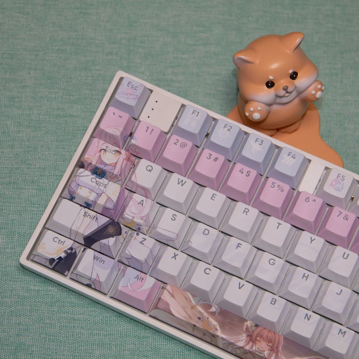 130 Keys/Set Blue Archive Misono Mika Anime Game Girl Keycaps