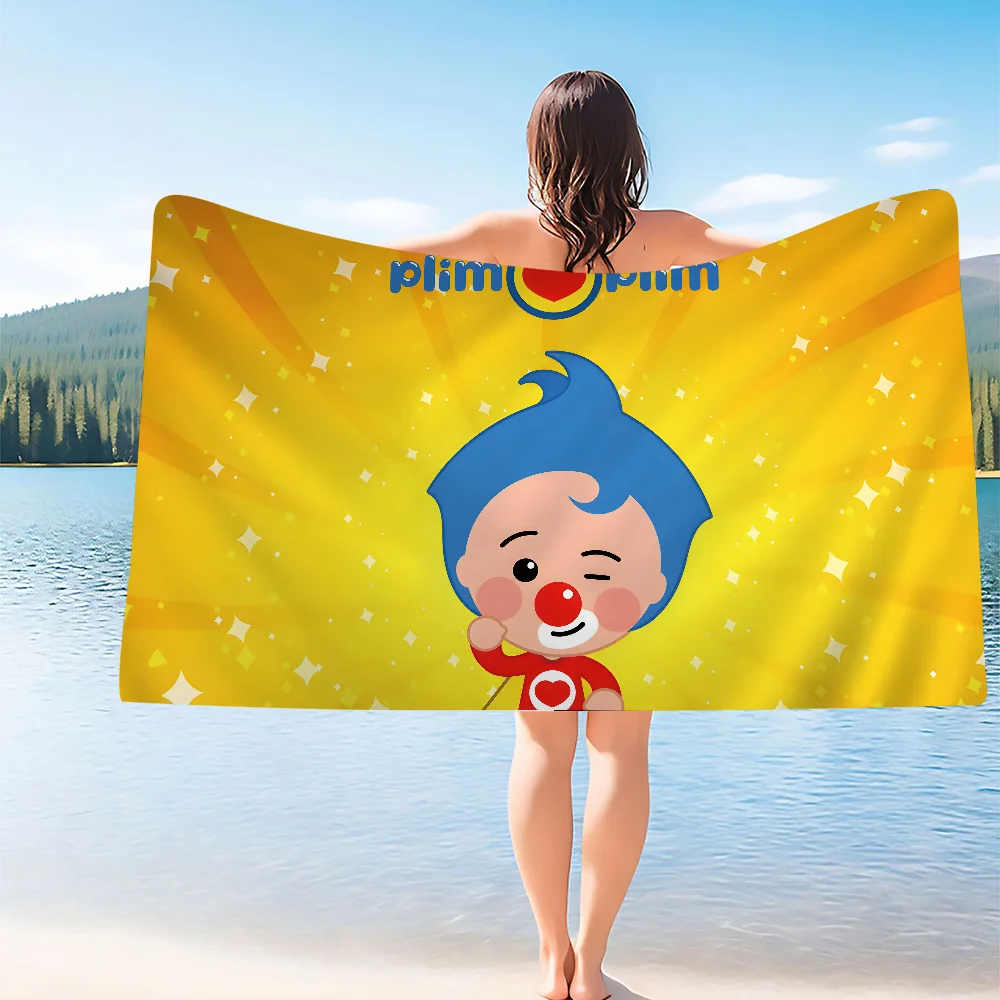P-Plim P-Plim Cute Bath Towel Microfiber Soft Water Absorbing Breathable For Girl Kids Decorative Cartoon Beach Towel 6