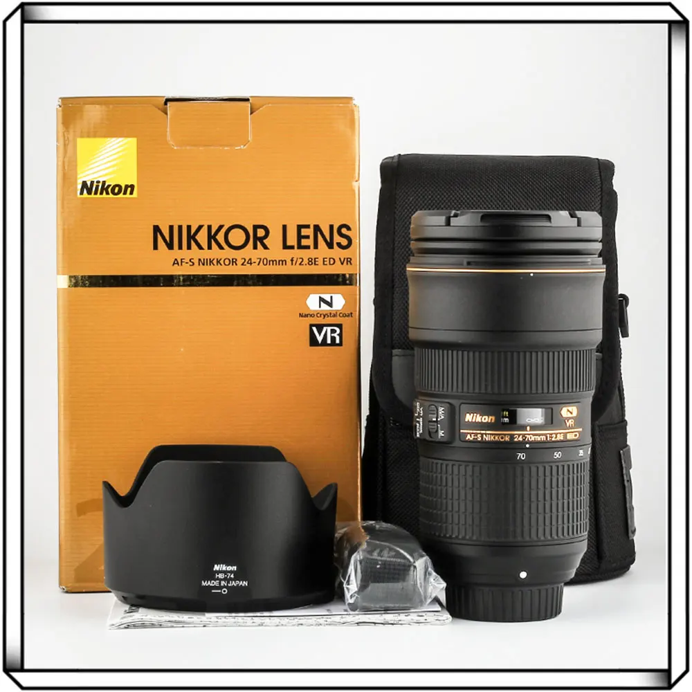 Nikon AF-S nikkor 24-70mm f/2.8e ed vr lente para câmeras
