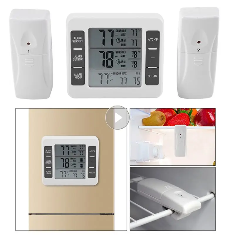 

Wireless Dual Temperature Readings Smart Home Compatible User-friendly Wireless Thermometer For Indoor And Outdoor Use Accurate