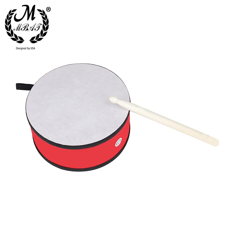 M MBAT Hand Drum Indian Style Double-sided Percussion Instrument Portable Kids Musical Gift Child Educational Toys Tambourine