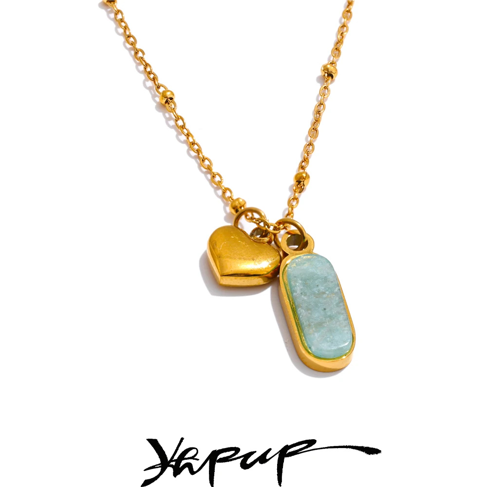 Yhpup Necklace Stainless Steel Polished Waterproof
