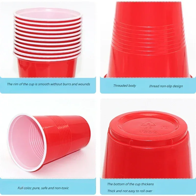 Plastic Cups 50Pcs 16-Ounce Disposable