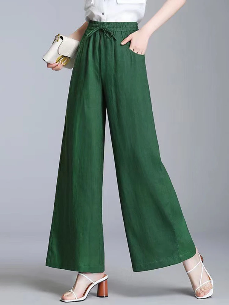 

2023 Woman Clothes New Summer Straight Pants Korean Fashion High Waist Wide Leg Pants Oversize Pants Vintage Loose Casual Pants