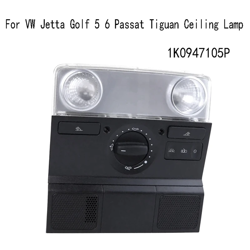 

1 PCS 1K0947105P Reading Light Sunroof Switch Assembly Black Plastic For VW Jetta Golf 5 6 Passat Tiguan Ceiling Lamp