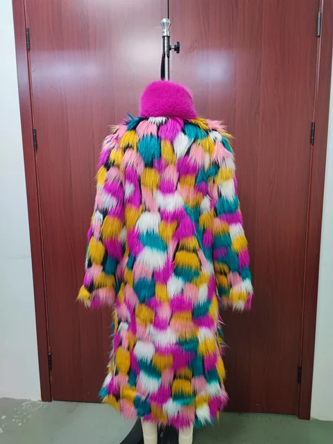 Patchwork Faux Fur Coat 18