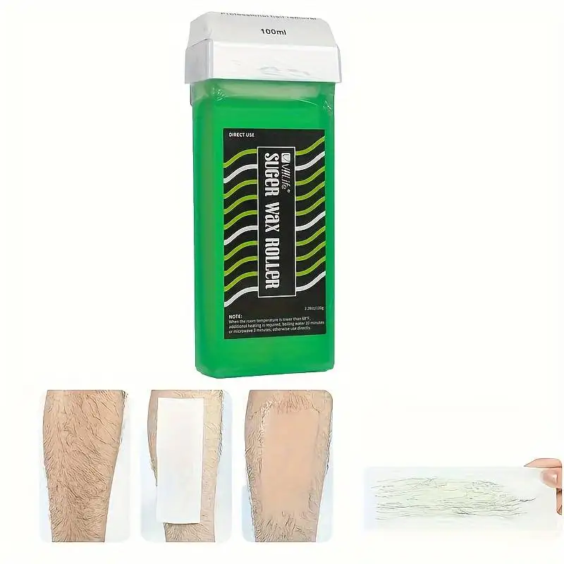 100g Roll on Wax Painless Wax Roll On For Hair removal Depilatory Wax Warmer Aloe Wax Cartridge For Bikini Body Hair Removal 5