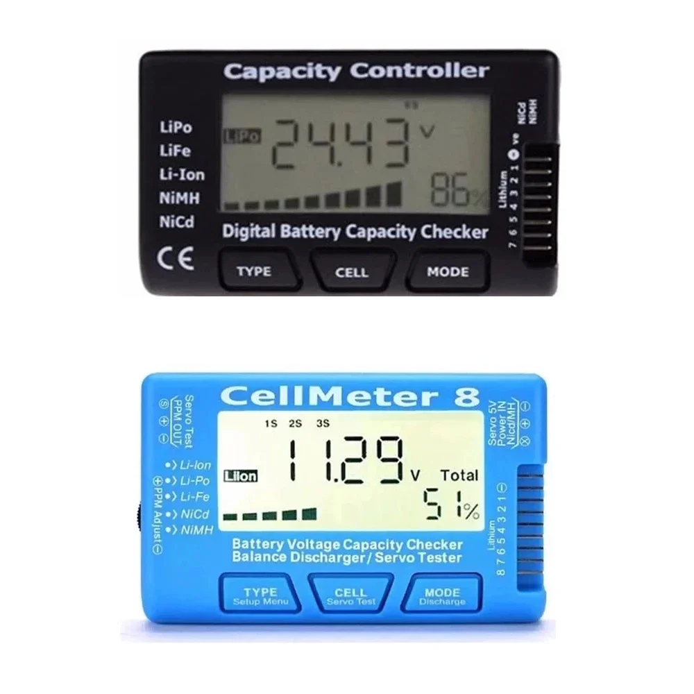 

Измеритель емкости аккумулятора RC CellMeter-8 1-8S, измеритель емкости аккумулятора LiPo li-lon NiMH, 8, высокое качество, оптовая продажа