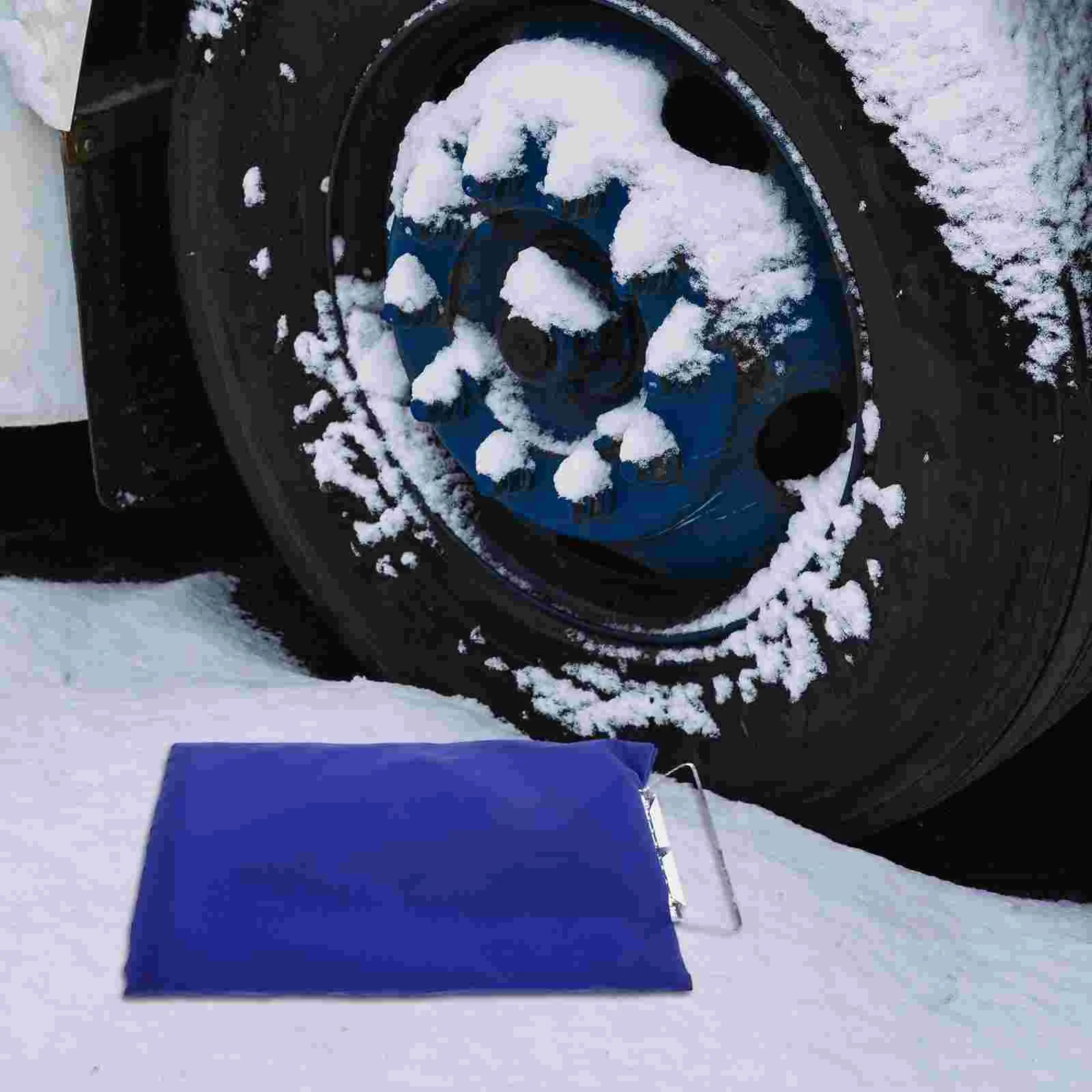 Car Warm Snow Scrapper for Winter Scraper Ice Scraping Gloves Window Thermal Felt Pad Vehicle