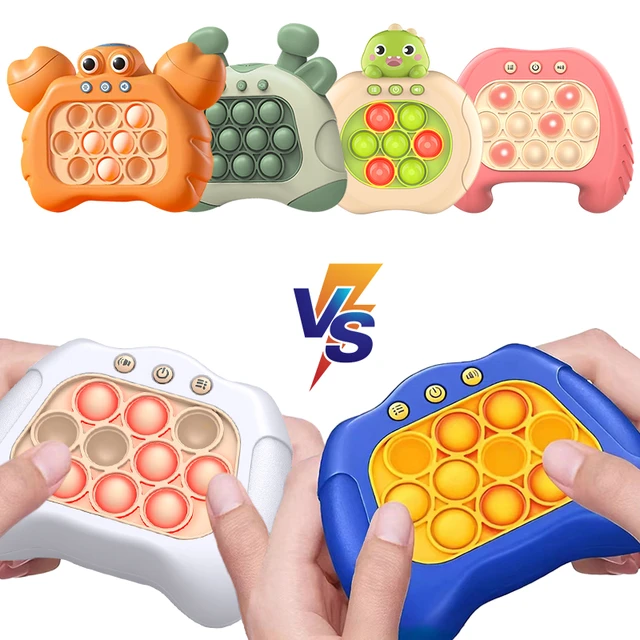 Quick Push Bubble Game Handle Toys Children Press It Pop Light Fidget Game  Squeeze Relieve Stress Machine Toy for Kids Gifts - AliExpress