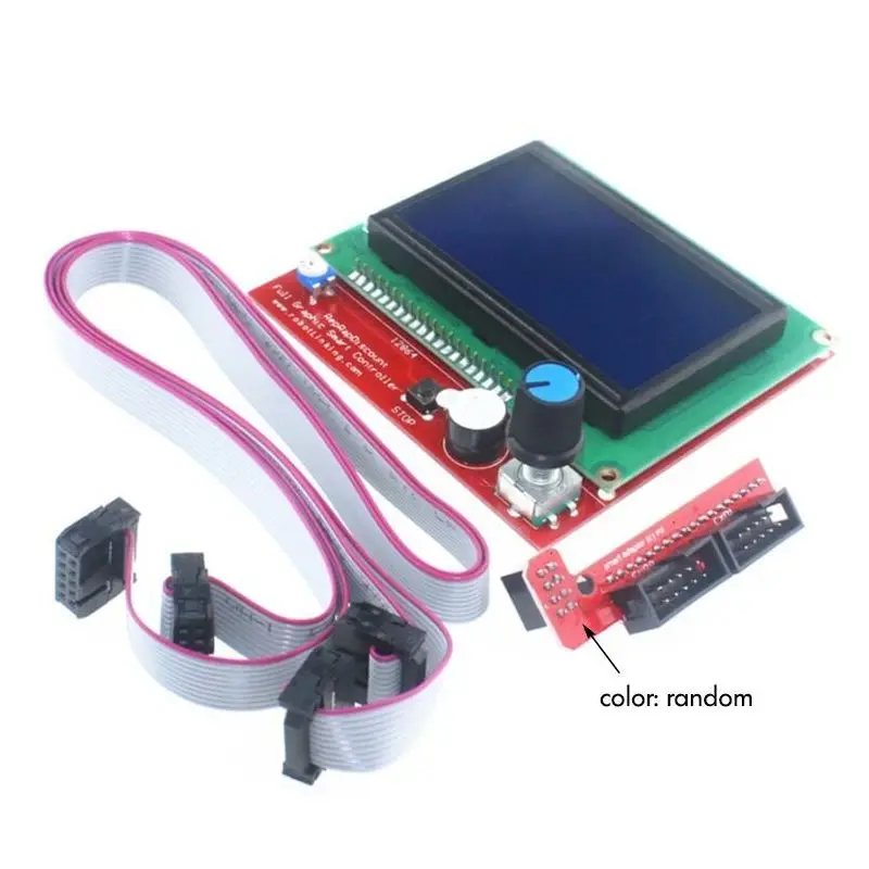 LCD Graphic Smart Display Controller Board with Adapter and Cable 1.4 Motherboard Smart Controller Screen for 3D Printer