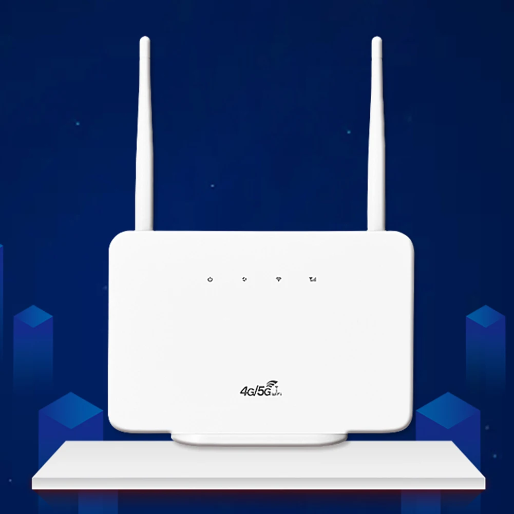 4G LTE CPE Router Modem 300Mbps WiFi Router External Antenna with Sim Card Slot EU Plug for Home Travel Work