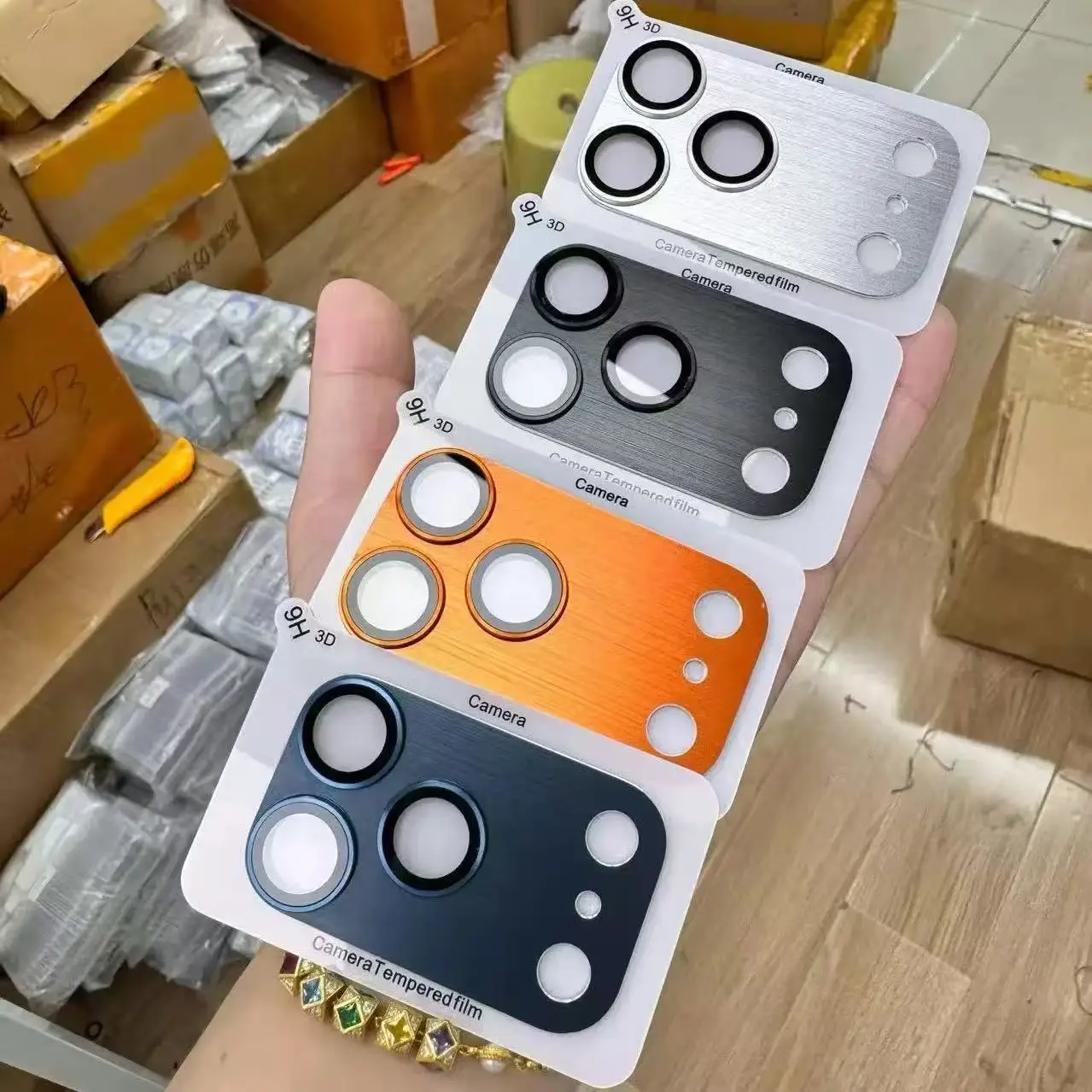 Premium Aluminum Alloy Tempered Glass Camera Lens Protector Cover