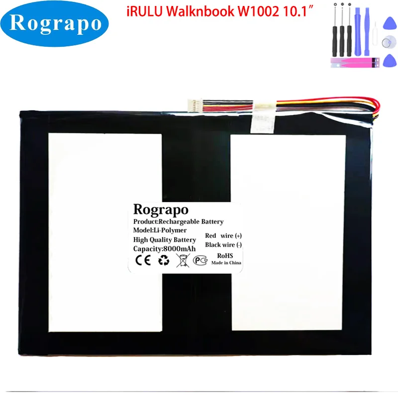 Tablet pc Bateria para Irulu Walknbook W1002 10.1 Windows 10 Novo 3.7v 8000mah 3899164-b