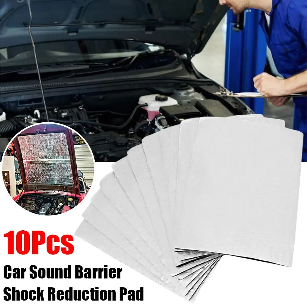 

10 Sheets Sound Deadener Heat Insulation Mat Car Van Sound Insulation Silent Deadening Hood 5mm Proofing Insulation Car R0A2