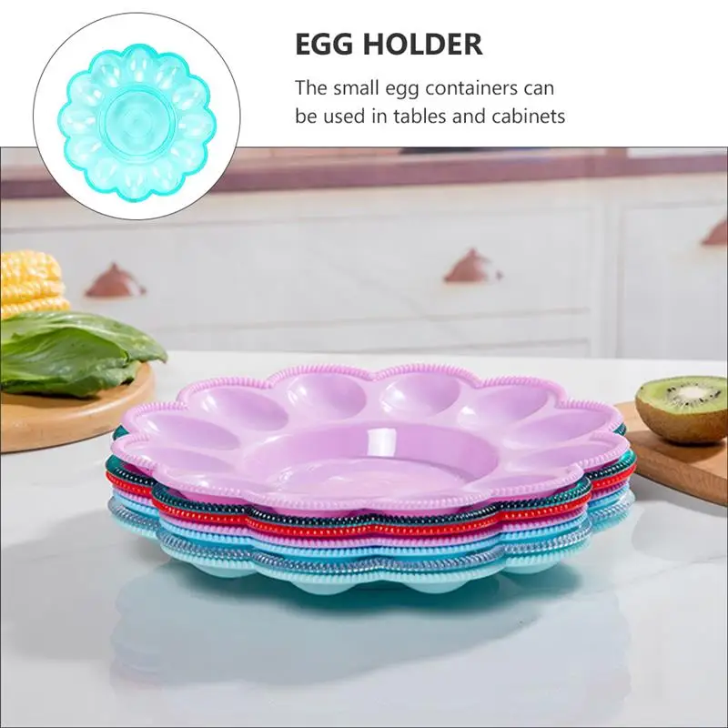 Egg Plate Tray Holder Deviled Serving Storage Container Box Refrigerator Dishorganizer Display Platter Carrier Casekitchen Trays 3