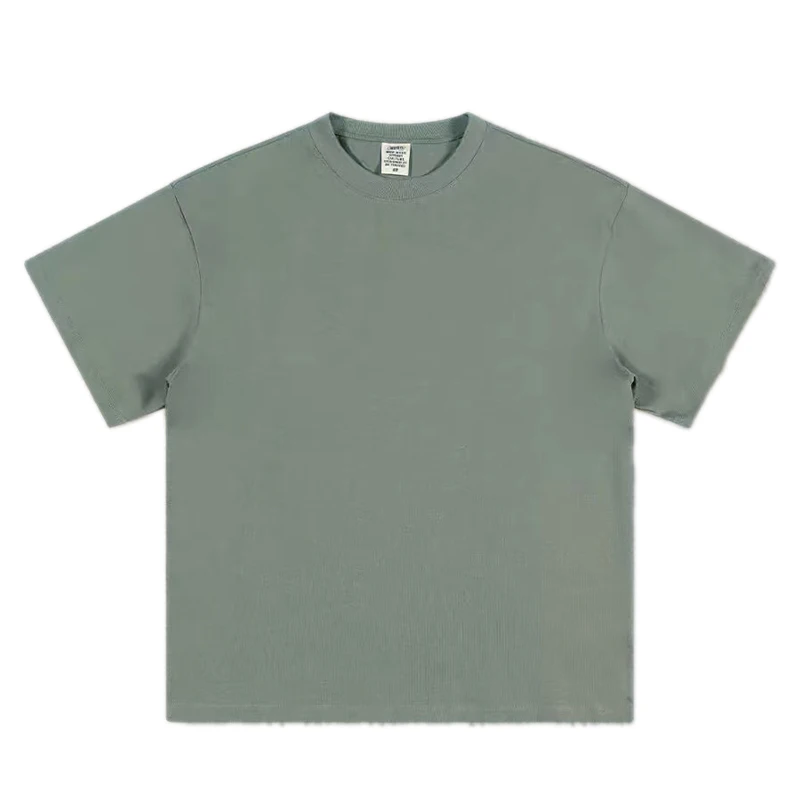 Black & White Heavy-duty 500g Pure Cotton Thickened Round Neck T-shirt