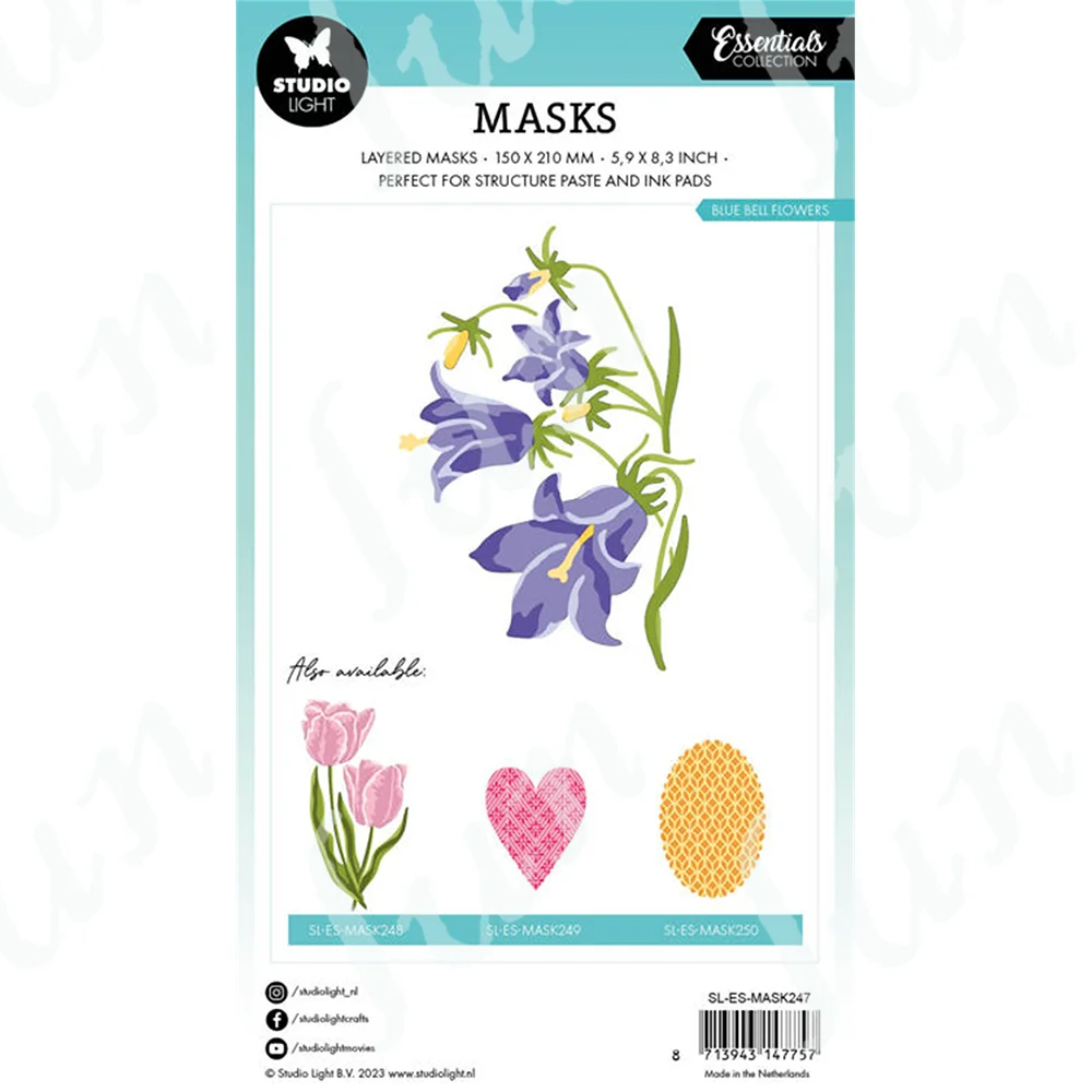 

New Arrival Metal Cutting Dies 2023 Blue Bell Flowers Decoration Layering Drawing Stencils Scrapbooking Embossing DIY Paper Card