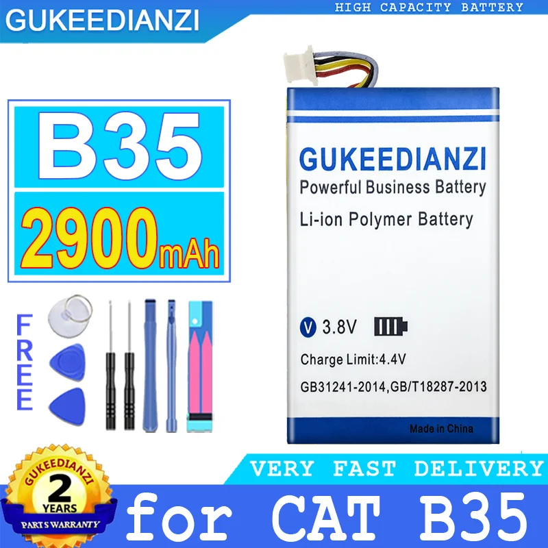 

2900mAh GUKEEDIANZI Battery TYS13G02Q for Caterpillar CAT B35 Big Power Bateria